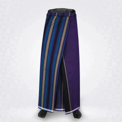 Purple Lemon Green Blue Black striped Cotton Lungi